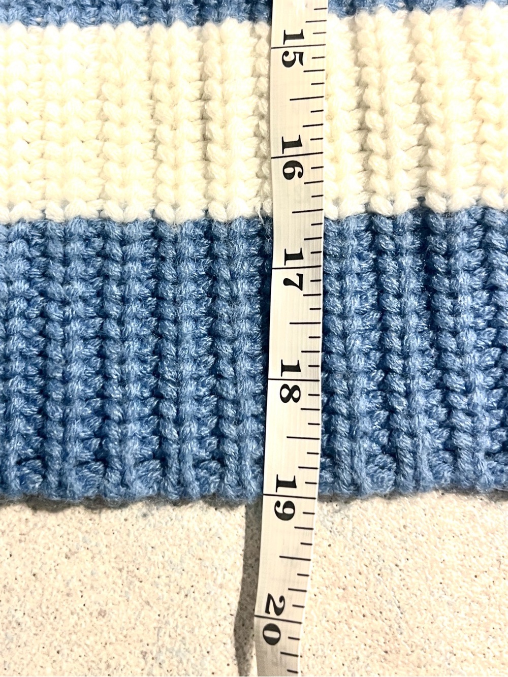 Buttermelon Roomy Striped Chunky Knit Oversized Cardigan Coastal Preppy,Size S - Picture 10 of 10